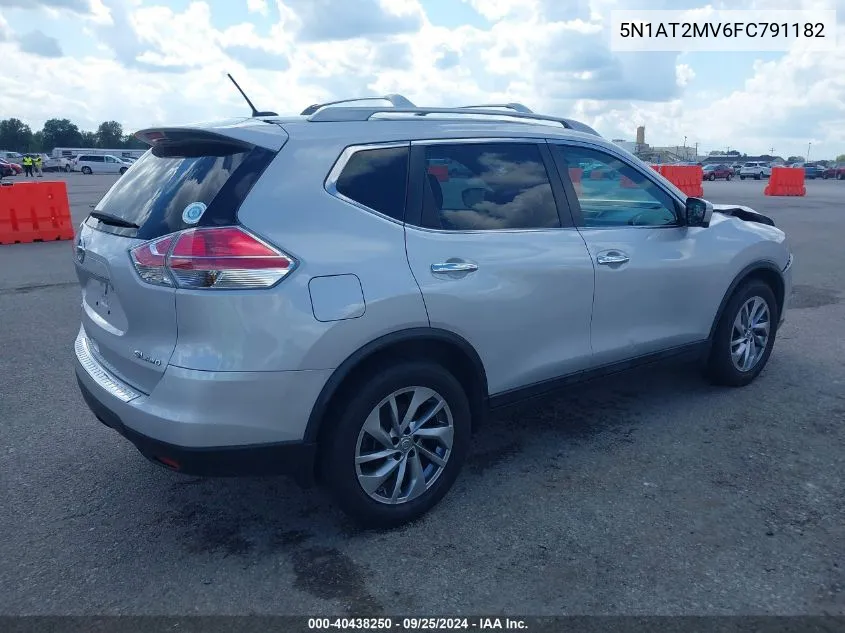 2015 Nissan Rogue Sl VIN: 5N1AT2MV6FC791182 Lot: 40438250