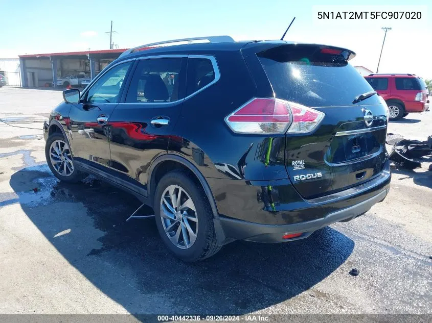 2015 Nissan Rogue Sl VIN: 5N1AT2MT5FC907020 Lot: 40442336