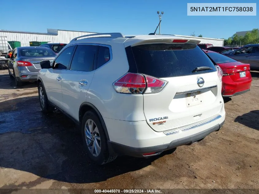 5N1AT2MT1FC758038 2015 Nissan Rogue Sl