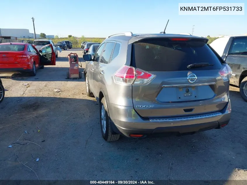 KNMAT2MT6FP531733 2015 Nissan Rogue S/Sl/Sv