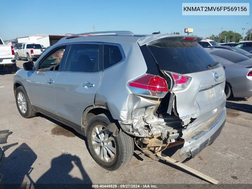 2015 Nissan Rogue Sv VIN: KNMAT2MV6FP569156 Lot: 40449829