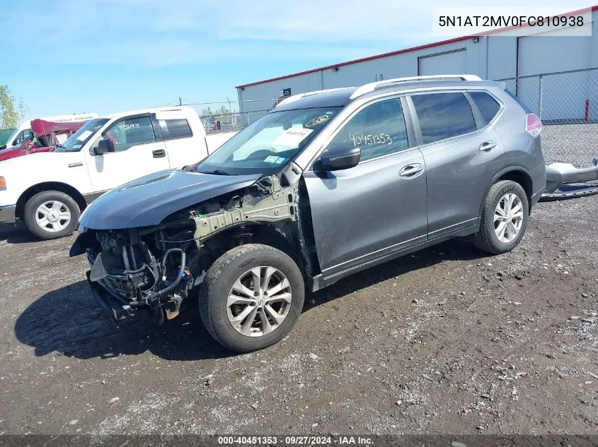 5N1AT2MV0FC810938 2015 Nissan Rogue Sv