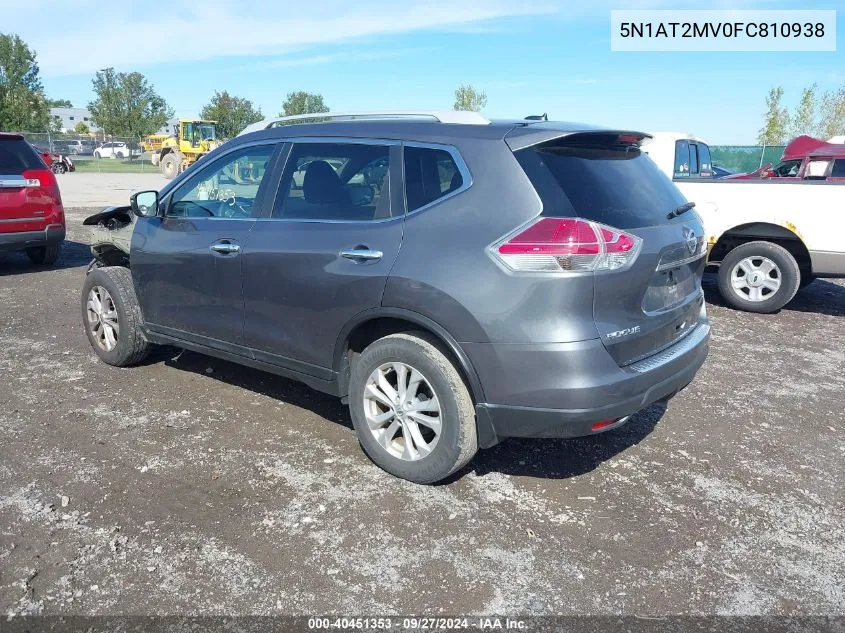 5N1AT2MV0FC810938 2015 Nissan Rogue Sv