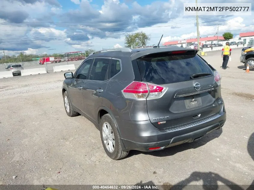 2015 Nissan Rogue Sv VIN: KNMAT2MT2FP502777 Lot: 40454632