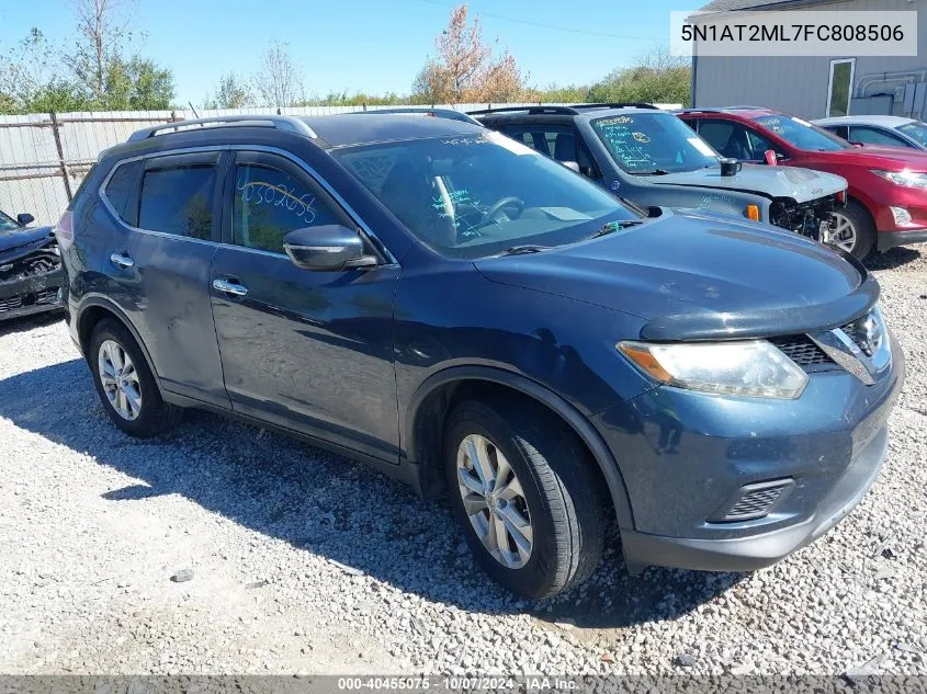 2015 Nissan Rogue S/Sl/Sv VIN: 5N1AT2ML7FC808506 Lot: 40455075