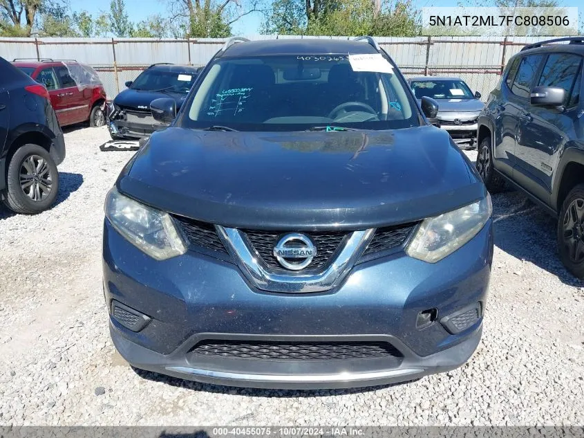 2015 Nissan Rogue S/Sl/Sv VIN: 5N1AT2ML7FC808506 Lot: 40455075