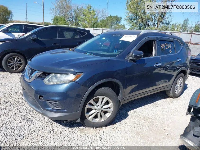 2015 Nissan Rogue S/Sl/Sv VIN: 5N1AT2ML7FC808506 Lot: 40455075