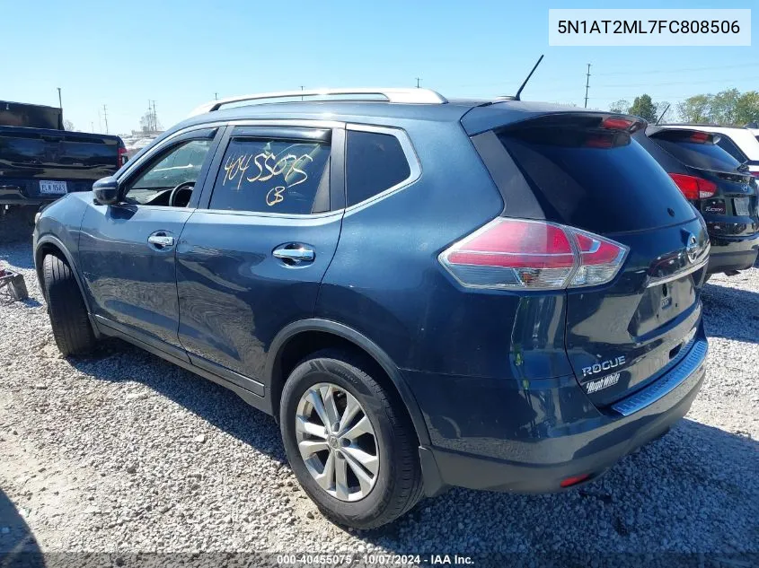 2015 Nissan Rogue S/Sl/Sv VIN: 5N1AT2ML7FC808506 Lot: 40455075