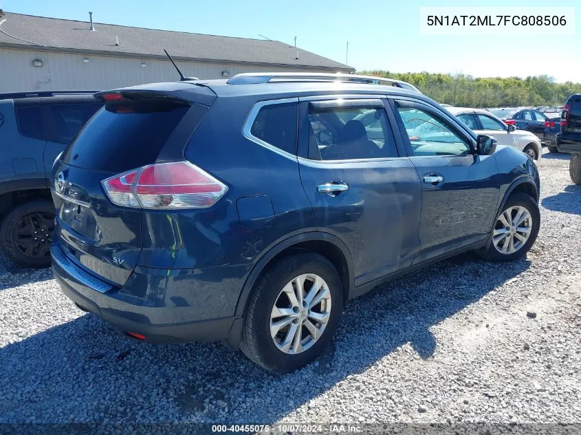 2015 Nissan Rogue S/Sl/Sv VIN: 5N1AT2ML7FC808506 Lot: 40455075