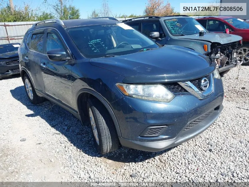 2015 Nissan Rogue S/Sl/Sv VIN: 5N1AT2ML7FC808506 Lot: 40455075