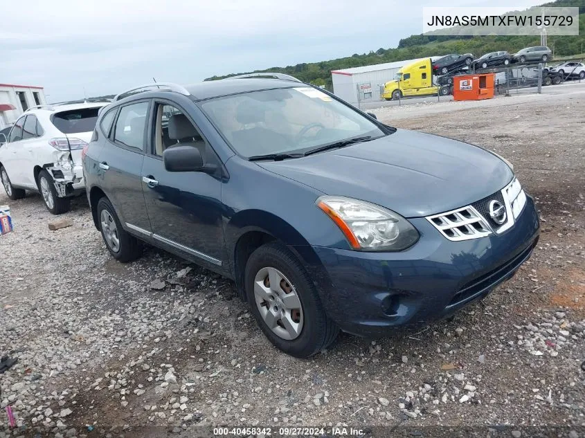 2015 Nissan Rogue Select S VIN: JN8AS5MTXFW155729 Lot: 40458342