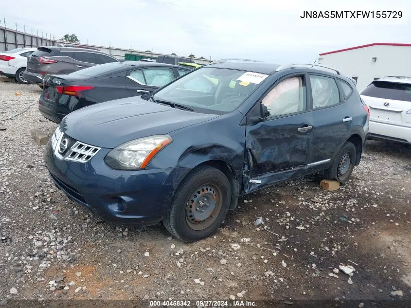 JN8AS5MTXFW155729 2015 Nissan Rogue Select S