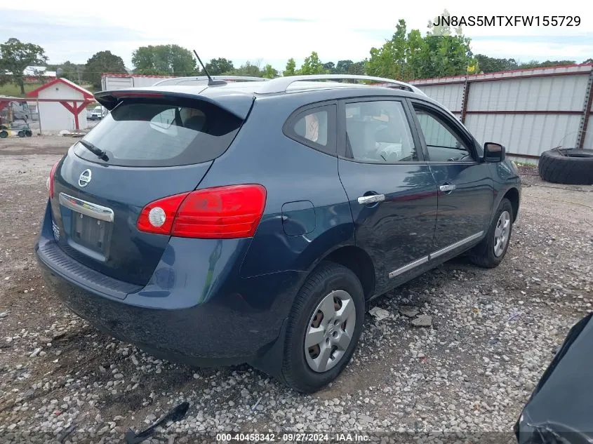 2015 Nissan Rogue Select S VIN: JN8AS5MTXFW155729 Lot: 40458342