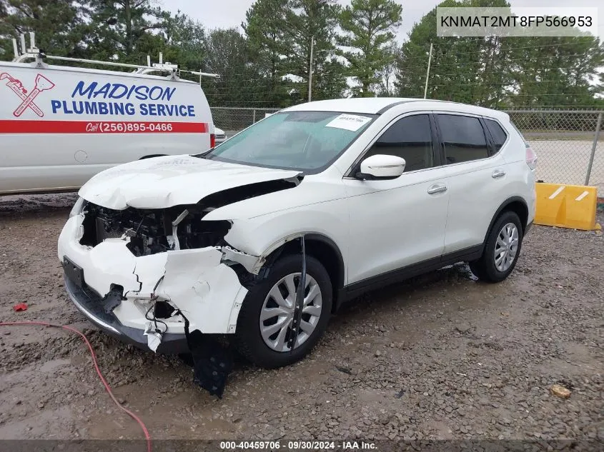 2015 Nissan Rogue S VIN: KNMAT2MT8FP566953 Lot: 40459706