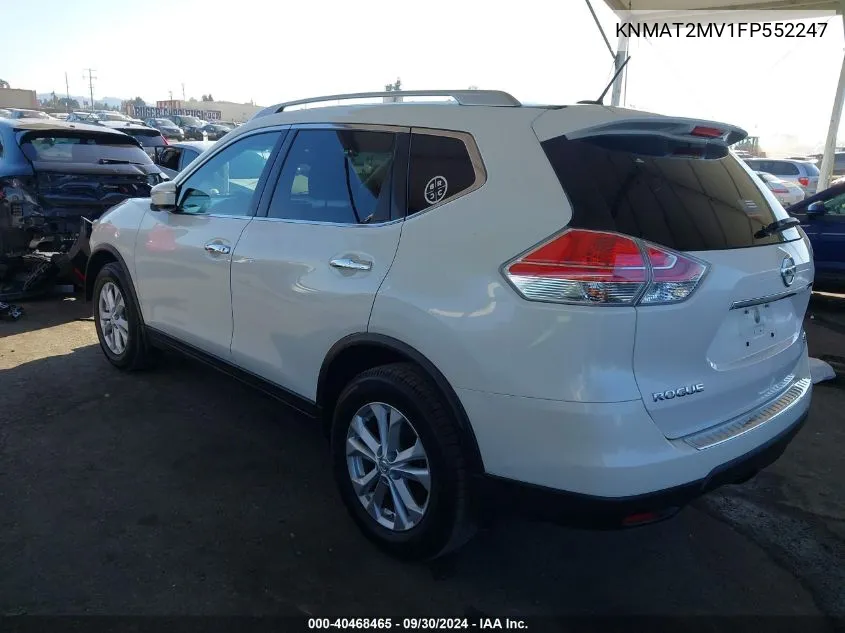 2015 Nissan Rogue Sv VIN: KNMAT2MV1FP552247 Lot: 40468465