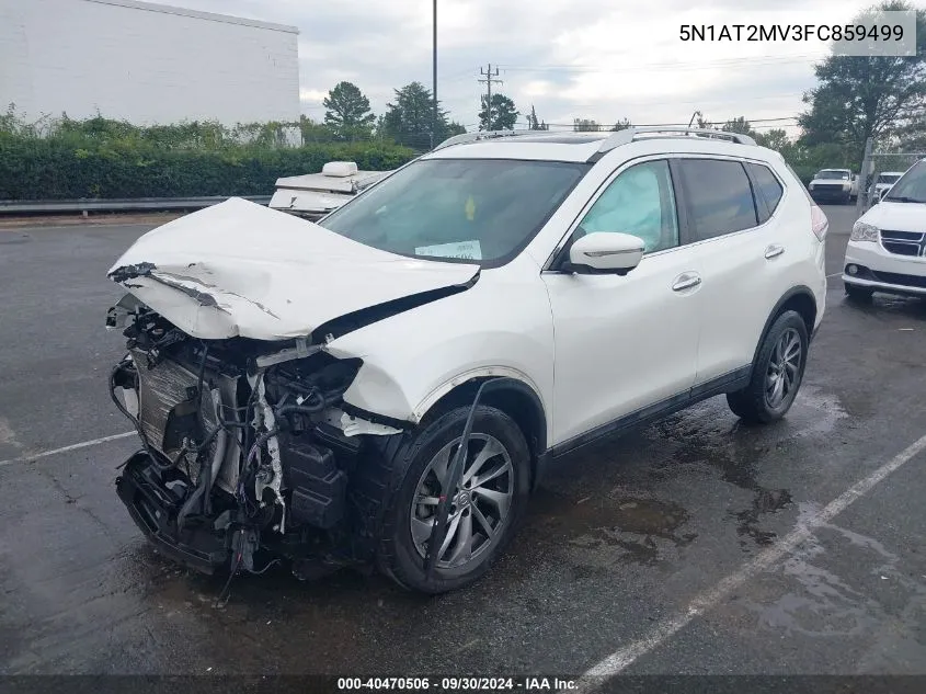 5N1AT2MV3FC859499 2015 Nissan Rogue S/Sl/Sv