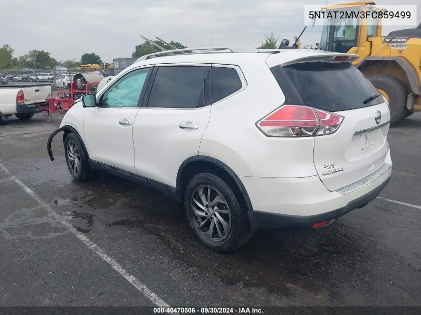 2015 Nissan Rogue S/Sl/Sv VIN: 5N1AT2MV3FC859499 Lot: 40470506