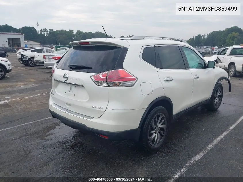 5N1AT2MV3FC859499 2015 Nissan Rogue S/Sl/Sv