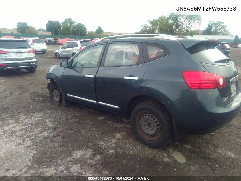 JN8AS5MT2FW655738 2015 Nissan Rogue Select S