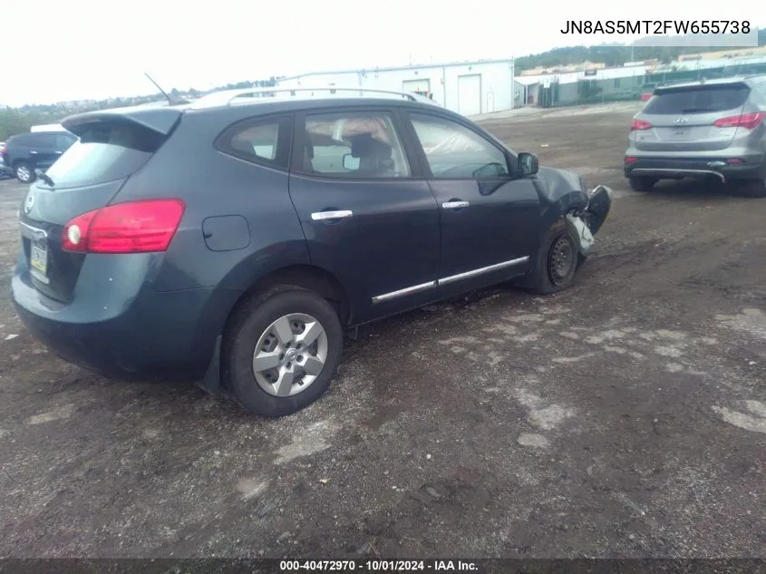 JN8AS5MT2FW655738 2015 Nissan Rogue Select S