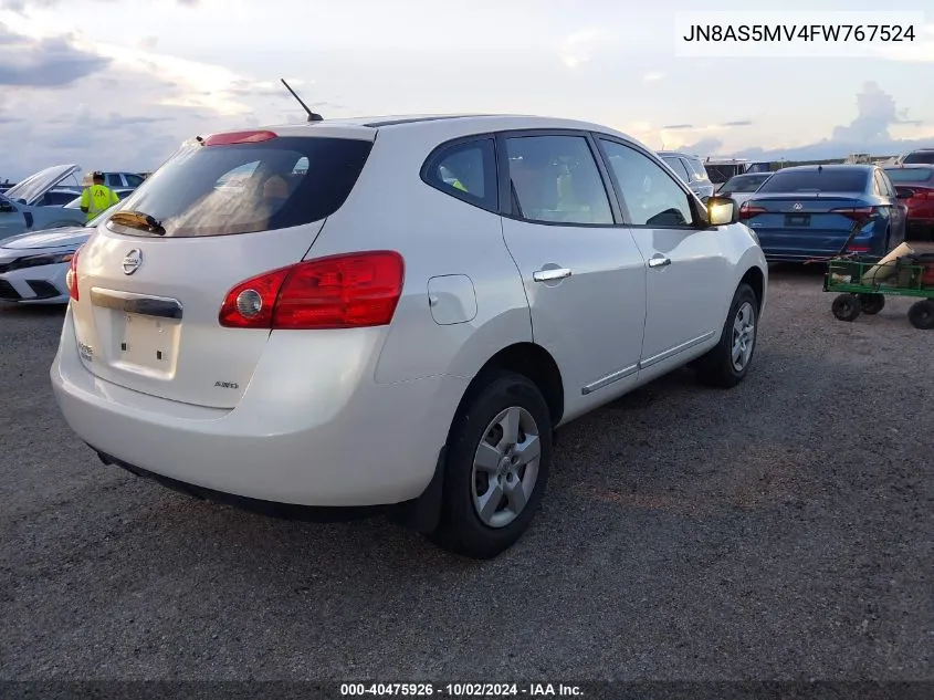 2015 Nissan Rogue Select S VIN: JN8AS5MV4FW767524 Lot: 40475926