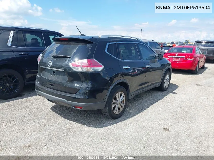 2015 Nissan Rogue Sv VIN: KNMAT2MT0FP513504 Lot: 40480369