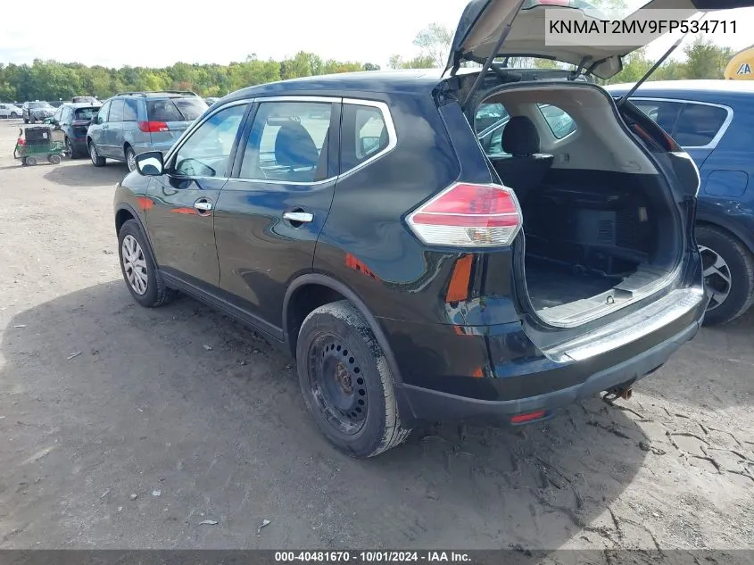 2015 Nissan Rogue S VIN: KNMAT2MV9FP534711 Lot: 40481670