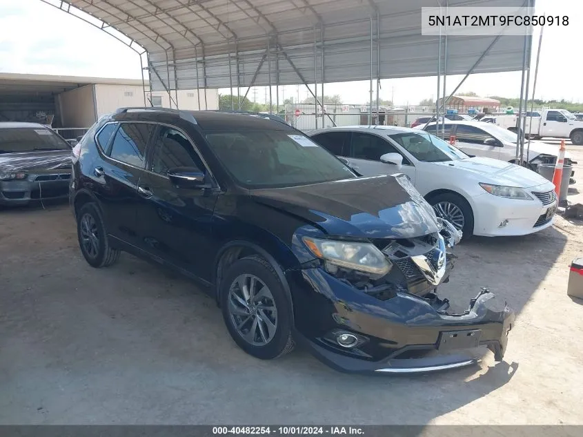 2015 Nissan Rogue S/Sl/Sv VIN: 5N1AT2MT9FC850918 Lot: 40482254