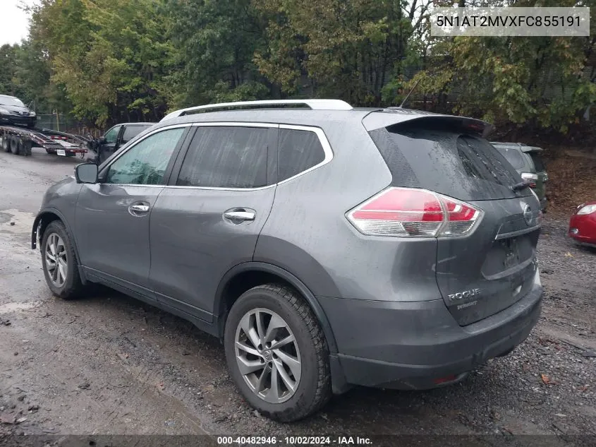 2015 Nissan Rogue Sl VIN: 5N1AT2MVXFC855191 Lot: 40482946