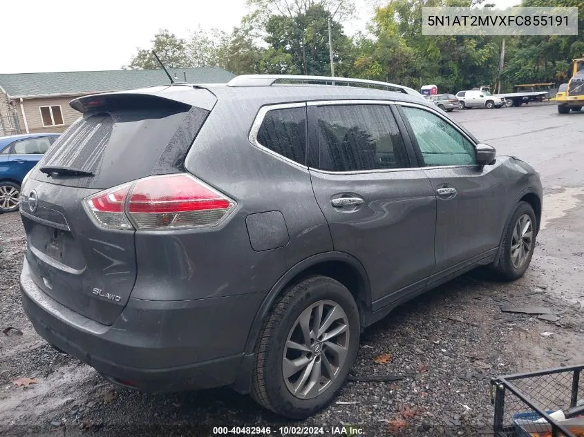 2015 Nissan Rogue Sl VIN: 5N1AT2MVXFC855191 Lot: 40482946