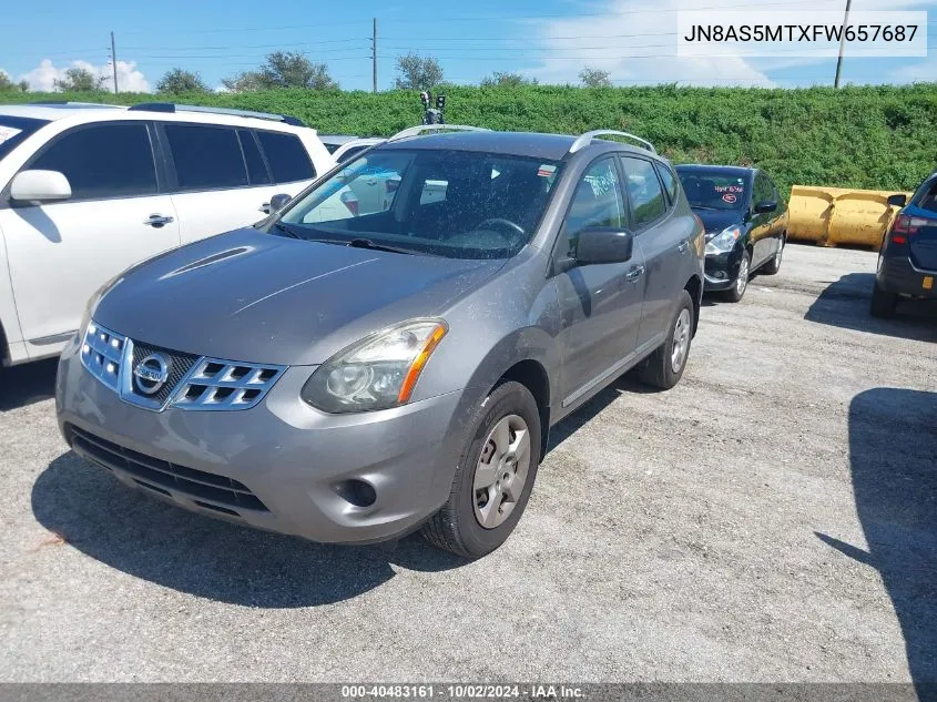 2015 Nissan Rogue Select S VIN: JN8AS5MTXFW657687 Lot: 40483161