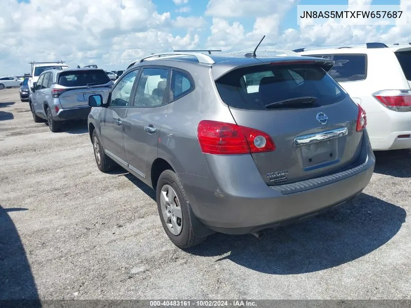 JN8AS5MTXFW657687 2015 Nissan Rogue Select S