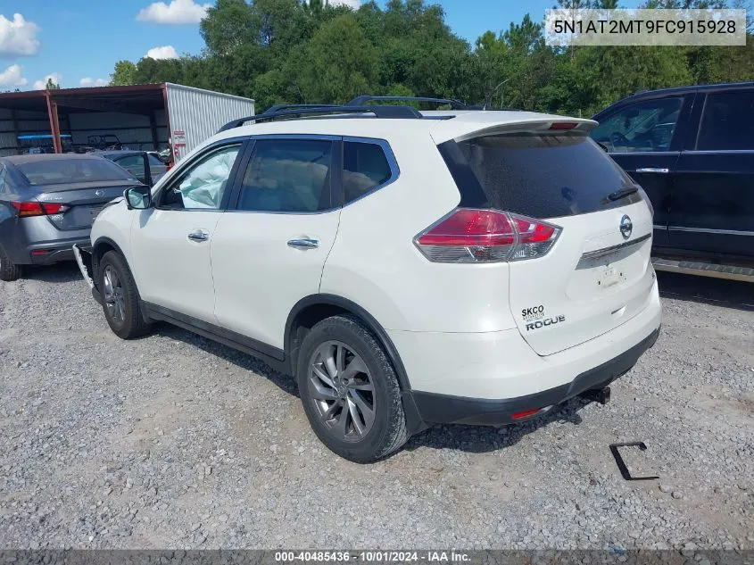 2015 Nissan Rogue Sl VIN: 5N1AT2MT9FC915928 Lot: 40485436