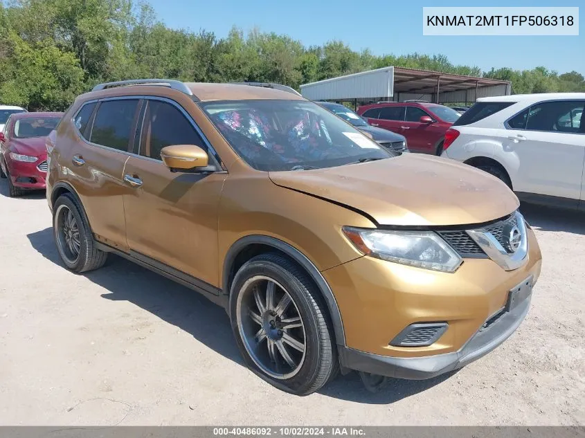 2015 Nissan Rogue Sv VIN: KNMAT2MT1FP506318 Lot: 40486092