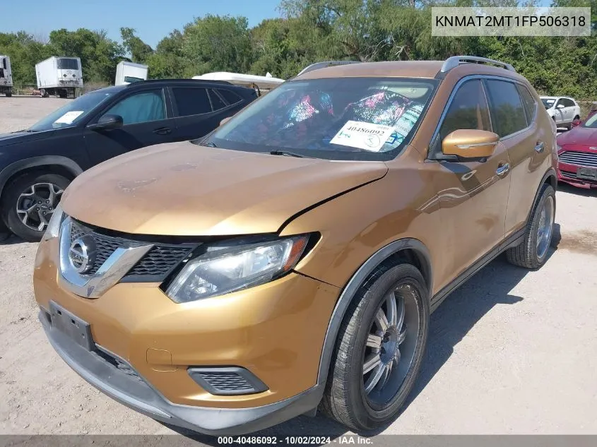 2015 Nissan Rogue Sv VIN: KNMAT2MT1FP506318 Lot: 40486092