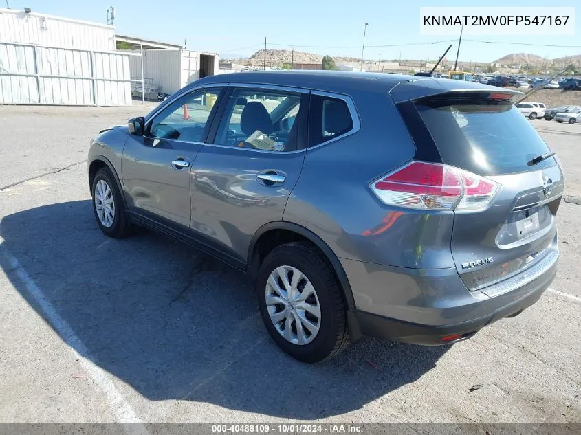 KNMAT2MV0FP547167 2015 Nissan Rogue S