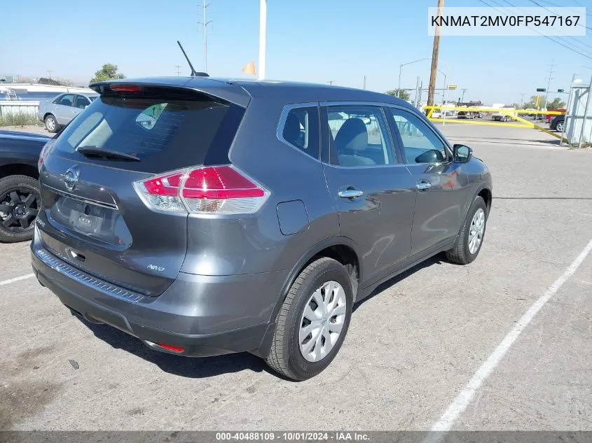 KNMAT2MV0FP547167 2015 Nissan Rogue S