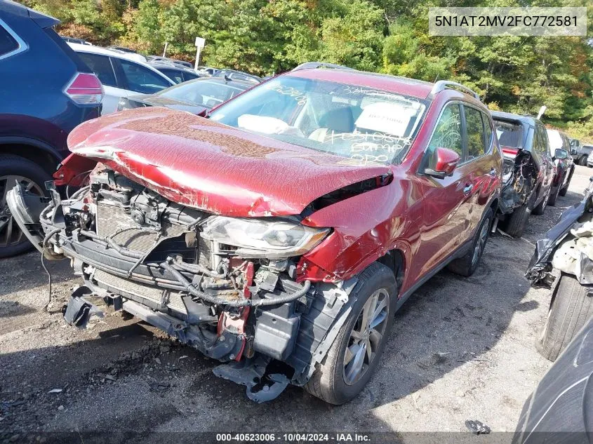 2015 Nissan Rogue S/Sl/Sv VIN: 5N1AT2MV2FC772581 Lot: 40523006