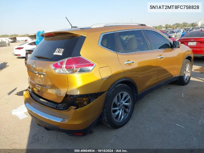 2015 Nissan Rogue Sl VIN: 5N1AT2MT8FC758828 Lot: 40604934