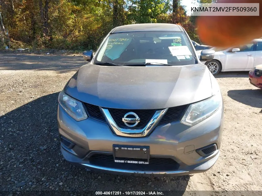 2015 Nissan Rogue S VIN: KNMAT2MV2FP509360 Lot: 40617251