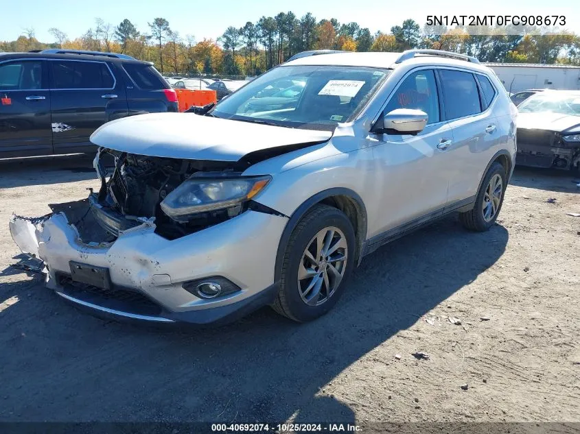 2015 Nissan Rogue Sl VIN: 5N1AT2MT0FC908673 Lot: 40692074