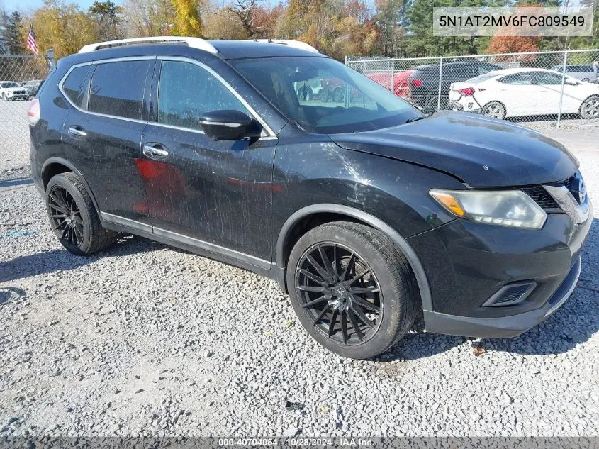 2015 Nissan Rogue Sv VIN: 5N1AT2MV6FC809549 Lot: 40704054