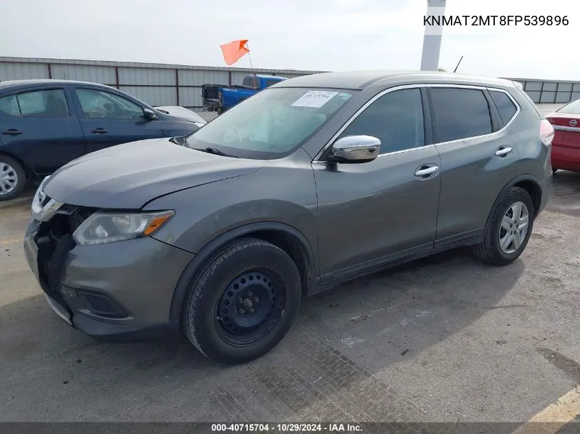 2015 Nissan Rogue S VIN: KNMAT2MT8FP539896 Lot: 40715704