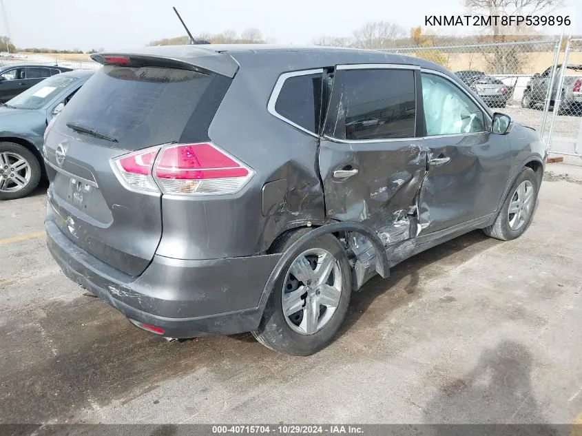 2015 Nissan Rogue S VIN: KNMAT2MT8FP539896 Lot: 40715704