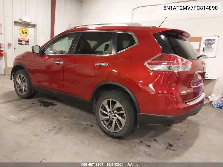 2015 Nissan Rogue Sl VIN: 5N1AT2MV7FC814890 Lot: 40718907