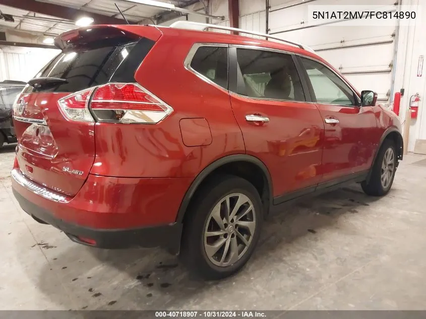 2015 Nissan Rogue Sl VIN: 5N1AT2MV7FC814890 Lot: 40718907