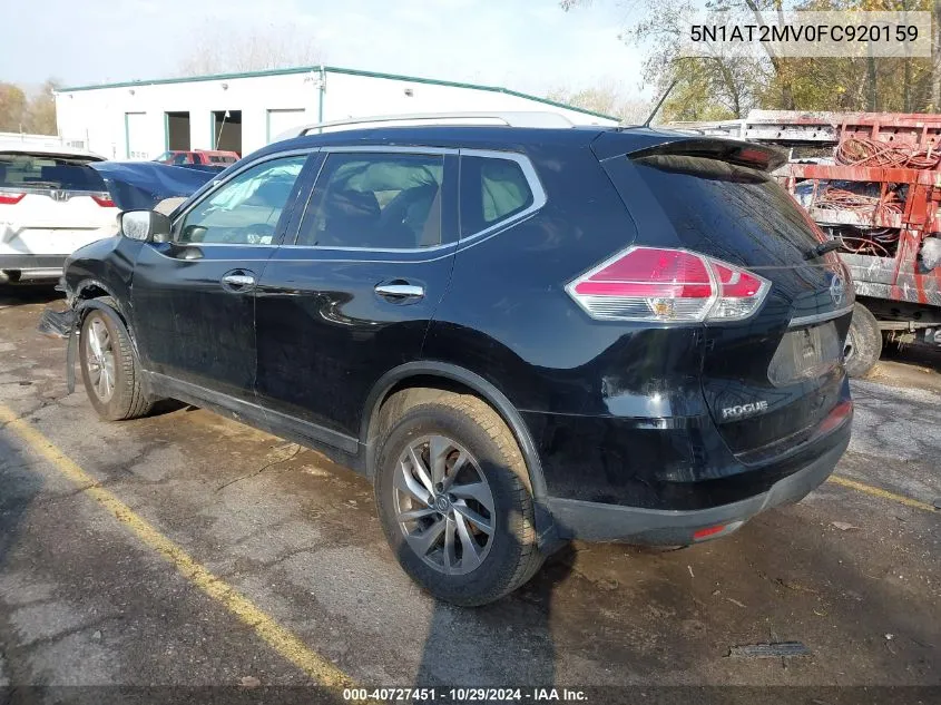 2015 Nissan Rogue Sl VIN: 5N1AT2MV0FC920159 Lot: 40727451