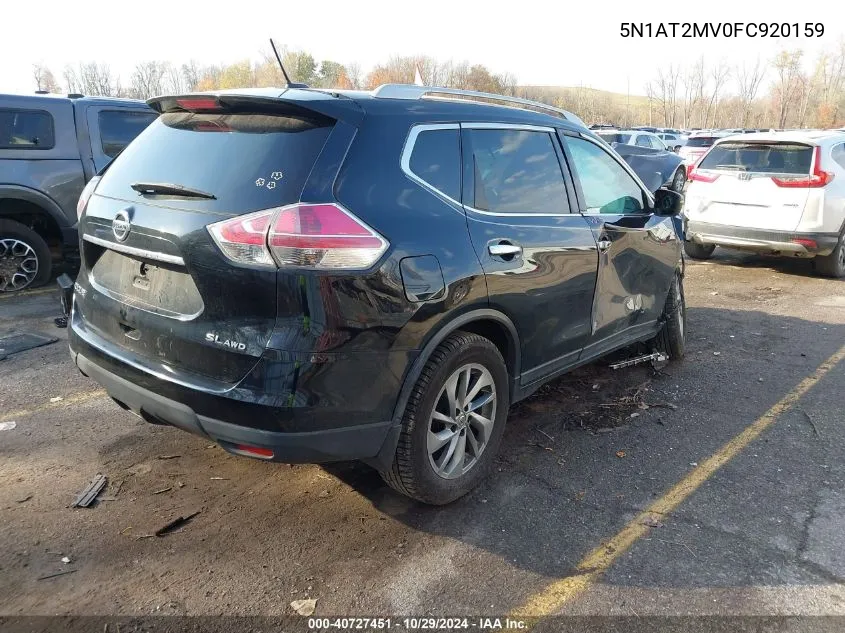 2015 Nissan Rogue Sl VIN: 5N1AT2MV0FC920159 Lot: 40727451