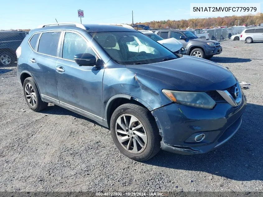 2015 Nissan Rogue Sl VIN: 5N1AT2MV0FC779979 Lot: 40727930