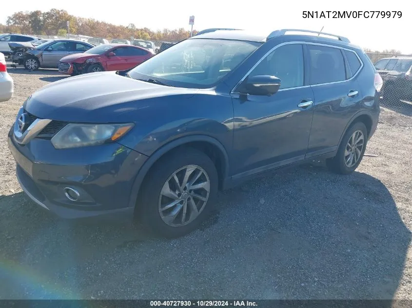 2015 Nissan Rogue Sl VIN: 5N1AT2MV0FC779979 Lot: 40727930